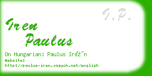 iren paulus business card